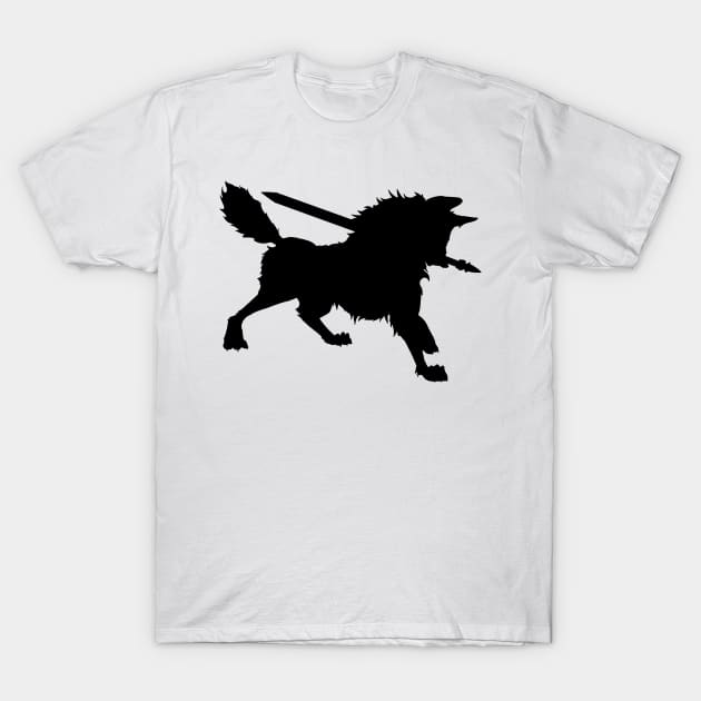 Great Grey Wolf Sif Silhouette T-Shirt by mcwolfyx